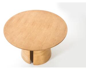 Okrugao blagovaonski stol u dekoru hrasta u prirodnoj boji ø 137 cm Cep – Teulat