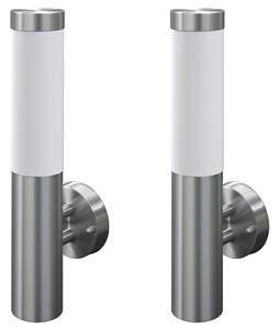 VidaXL Dvije vodootporne zidne lampe od nehrđajućeg čelika 11 x 35 cm