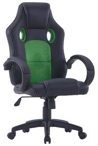 VidaXL Igraća stolica od umjetne kože zelena
