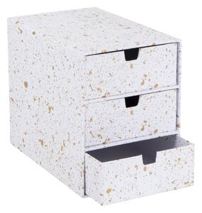 Kutija s 3 ladice u zlatno bijeloj boji Bigso Box of Sweden Ingrid