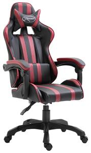 VidaXL Igraća stolica od umjetne kože crvena boja vina