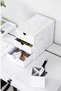 Kutija s 3 ladice u zlatno bijeloj boji Bigso Box of Sweden Ingrid
