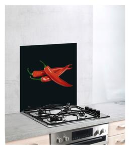 Staklena zaštita za štednjak Wenkoo Peperoni, 60 x 70 cm