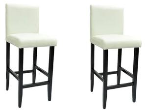 VidaXL Barske stolice od umjetne kože 2 kom bijele