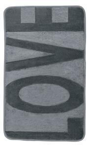 Siva prostirka za kupaonicu s memorijskom pjenom Wenko Love, 80 x 50 cm