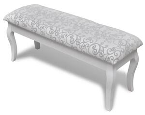 VidaXL Tabure za stolić za šminkanje/dvosjed bijeli 110 cm