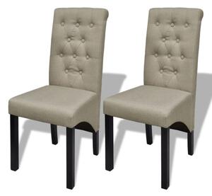 VidaXL Blagovaonske stolice od tkanine 2 kom bež