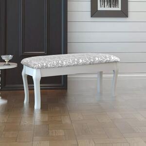 VidaXL Tabure za stolić za šminkanje/dvosjed bijeli 110 cm