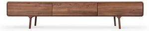 Smeđa TV komoda od punog oraha 220x45x45 cm Fawn – Gazzda
