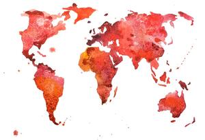 Slika na plutu kontinenti u crvenim bojama