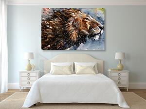 Slika kralj životinja u akvarelu