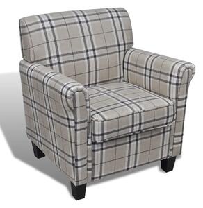 VidaXL Sofa fotelja od tkanine s jastukom krem