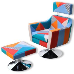 VidaXL TV Fotelja s patchwork dizajnom od tkanine