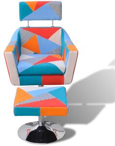 VidaXL TV Fotelja s patchwork dizajnom od tkanine