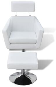 VidaXL TV fotelja od umjetne kože bijela
