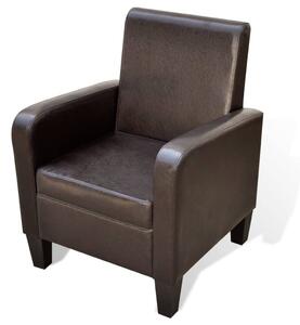 VidaXL Fotelja od umjetne kože smeđa
