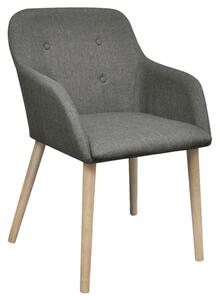 VidaXL Blagovaonske stolice tkanina i hrastovina 2 kom svjetlo sive