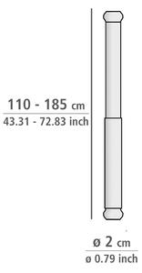 Teleskopska šipka srebrene boje za zavjesu za tuš ili kadu Wenko, duljina 110 - 185 cm