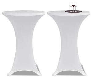 VidaXL Bijeli rastežljiv stolnjak za stolove Ø60 2 kom