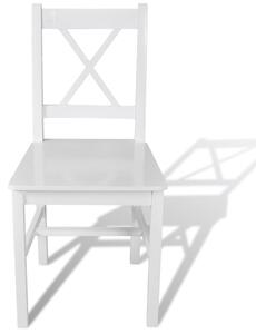 VidaXL Blagovaonske stolice od borovine 2 kom bijele