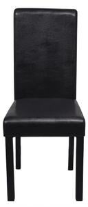 VidaXL Blagovaonske stolice od umjetne kože 6 kom crne