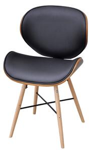 VidaXL Blagovaonske stolice od zaobljenog drva i umjetne kože 4 kom