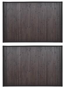 VidaXL 2 Prostirke za Kupaonicu Bambus 40 x 50 cm Tamno Smeđa boja
