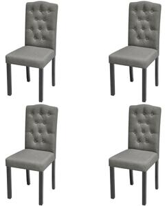 VidaXL Blagovaonske stolice od tkanine 4 kom sive