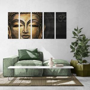 5-dijelna slika lice Buddhe