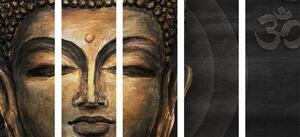 5-dijelna slika lice Buddhe