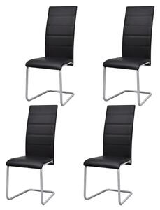 VidaXL Konzolne blagovaonske stolice od umjetne kože 4 kom crne
