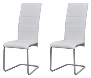VidaXL Konzolne blagovaonske stolice od umjetne kože 2 kom bijele