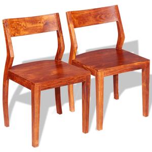VidaXL Blagovaonske stolice od masivnog bagremovog drva i šišama 2 kom