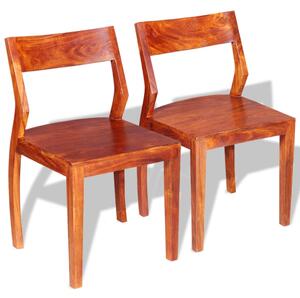 Blagovaonske stolice od masivnog bagremovog drva i šišama 2 kom