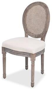 VidaXL Blagovaonske stolice od tkanine 4 kom krem
