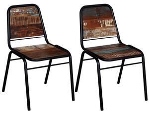 VidaXL Blagovaonske stolice 2 kom od masivnog obnovljenog drva