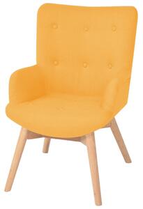 VidaXL Fotelja s osloncem za noge od tkanine žuta