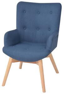 VidaXL Fotelja s osloncem za noge od tkanine plava