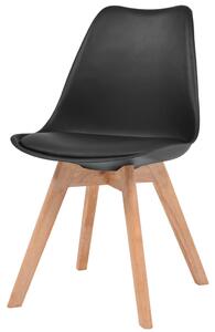 VidaXL Blagovaonske stolice od umjetne kože 4 kom crne