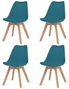 VidaXL Blagovaonske stolice od umjetne kože 4 kom tirkizne