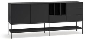 Crna komoda 220x98x45 cm Platt – Teulat
