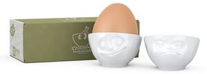 Set od 2 bijela porculanska stalka za jaja 58products Happy & Hmpff
