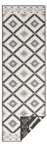 Crno-bež tepih za eksterijer NORTHRUGS Malibu, 80 x 350 cm
