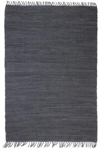VidaXL Ručno tkani tepih Chindi od pamuka 160x230 cm boja antracita