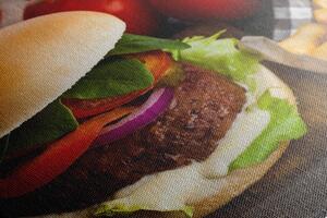 Slika hamburger s pomfrijem