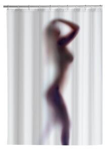 Bijela zavjesa za tuš ili kadu s površinskom obradom protiv stvaranja plijesni Wenko Silouette , 180 x 200 cm