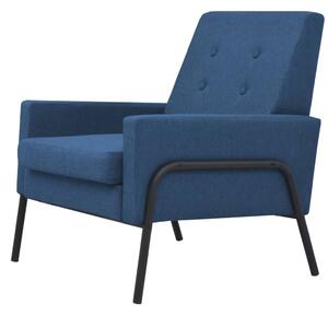 VidaXL Fotelja od čelika i tkanine plava