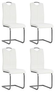 VidaXL Konzolne blagovaonske stolice od umjetne kože 4 kom bijele