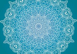 Tapeta meditacijska Mandala na plavoj pozadini