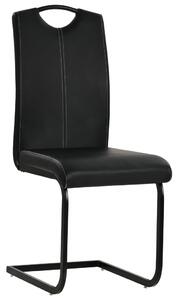 VidaXL Konzolne blagovaonske stolice od umjetne kože 2 kom crne